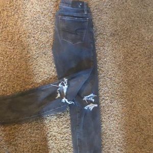 American eagle black stretch skinny jeans